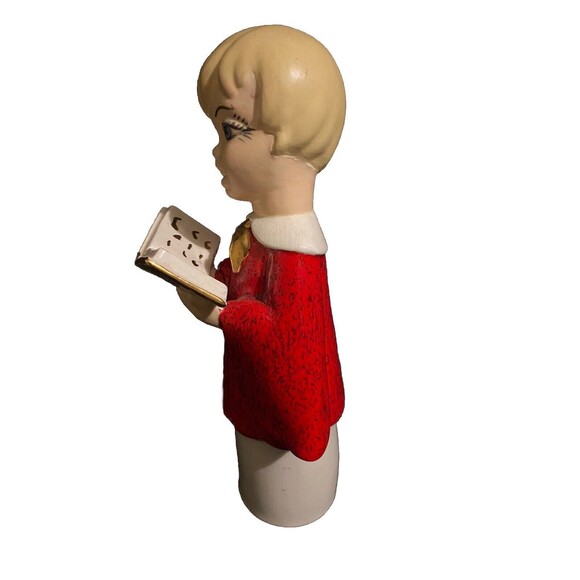 Vintage Hand painted Ceramic Choir Girl Christmas statue 10.75" tall - Picture 2 of 7